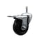 Service Caster 4'' Soft Rubber Wheel Swivel 7/16'' Stem Caster with Total Lock Brake SCC-GRTTL20S414-SRS-716138 - alternate 1